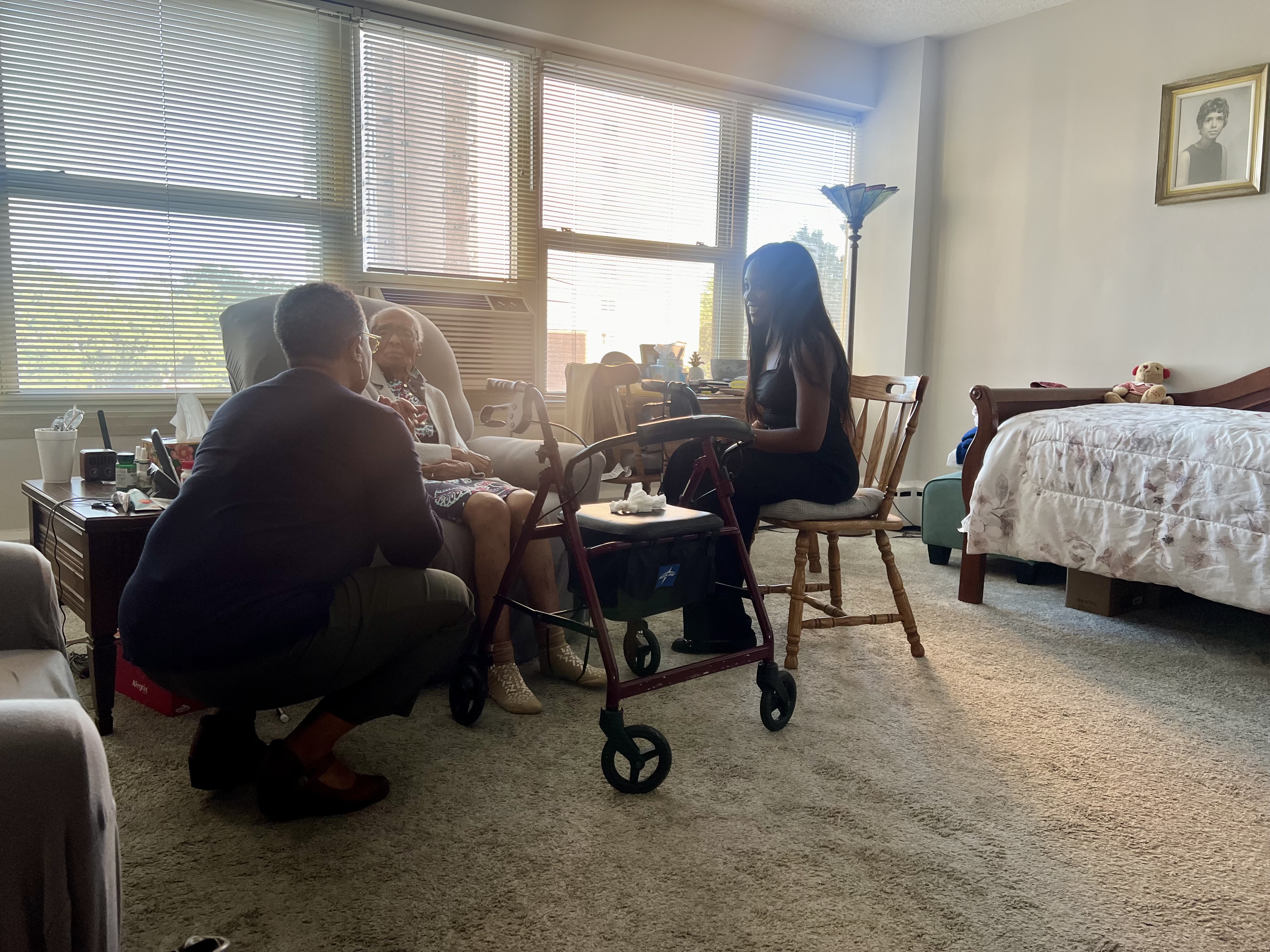 Yasmine Ware conducting an oral history interview
